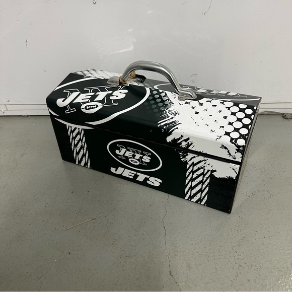 New York Jets NFL Team Toolbox w/ Removable Tool Tray - Picture 4 of 7
